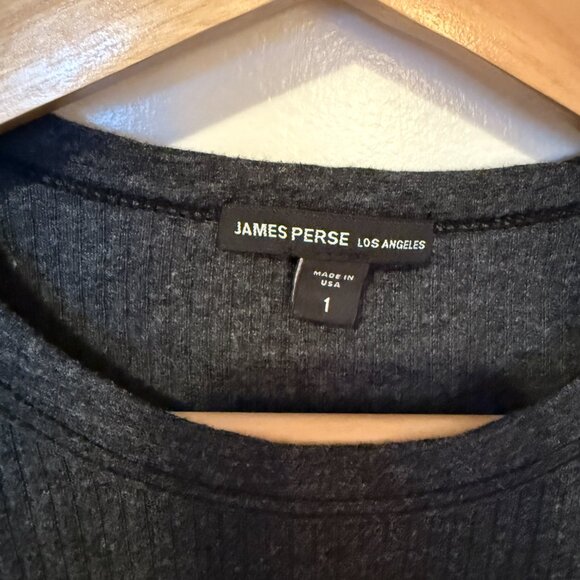 James Perse super soft cotton ribbed long sleeve t-shirt - size 1 - Picture 2 of 4